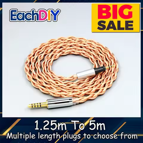 Graphene 7N OCC Shielding Coaxial Mixed Earphone Cable For Austrian Audio Hi-X15 Hi-X65 Hi-X50 X55 H