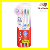 高露潔 - 高露潔纖柔雙效潔淨亮白螺旋刷毛牙刷 (超細纖軟毛 精巧刷頭) 3支裝 (白)