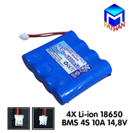Baterai Speaker Dan Batrai Alat Elektronik Lainnya 4X Li-ion 18650 148V BMS 4S 10A 6800mAh