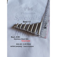 Jcbc Stainless 304/ Bolts Furnicure Bolts 12/ M.8 (length 2cm to 7cm) 1pcs