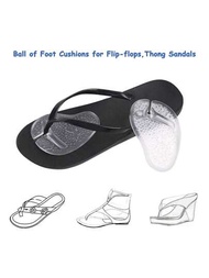 2入組透明矽膠夏季拖鞋夾,防磨損擦腳,軟墊前掌,防夾腳