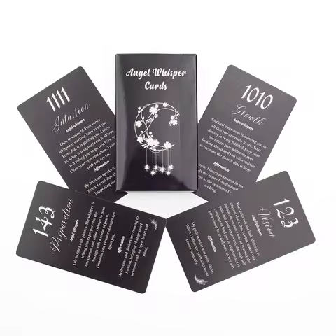Angel Whisper Cards 26PCS Angel Number Oracle Deck Daily Affirmation Cards Spiritual Guidance Divina
