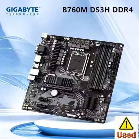 For Gigabyte B760M DS3H DDR4 Motherboard Intel B760 DDR4 1700 128GB mATX Motherboard support Core I9
