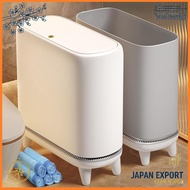 CTIME 12L Trash Can with Lid, Patent Design, Automatically Fits Trash Bags, Odor-Resistant Type, Sli