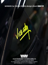 Wang An Car Sticker Unique Creative Text Sticker GTA5 vice city Grand Theft Speed Car Waterproof Dec