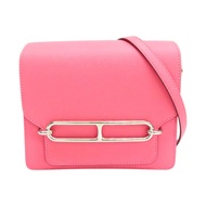 唇膏粉 EVERCOLOR牛皮 Roulis Mini 肩背包 C刻 銀釦【HERMES 愛馬仕】 H070510CK