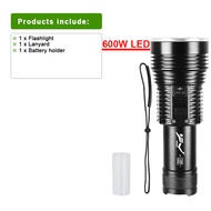 FHJIK 19000LM ไฟฉายดำน้ำที่สว่างมาก600W ไฟฉายดำน้ำมืออาชีพ LED กันน้ำโคมไฟใต้น้ำไฟฉายกันน้ำแรงสูง NB