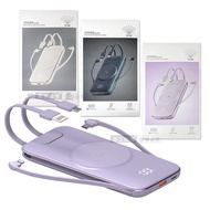 ONAIR MagSafe磁吸支架 20000無線充電 自帶四線 PD+QC電量顯示行動電源 (深夜藍/純淨白/香芋紫)香芋紫