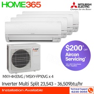 (PRE-ORDER) Mitsubishi StarMex Multi-Split AirCon MXY-4H33VG/MSXY-FP10VG x 4