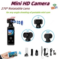 78Fkwrhiabm 4K Ultra HD Pocket Action Camera 270° Rotatable Mini Wifi Sports Camcorder Waterproof Ca
