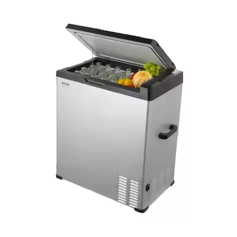 SucceBuy Car Refrigerator 12Volt 70L Single -4℉-68℉ Adjustable Range 12/24V DC and 100-240V AC Compr