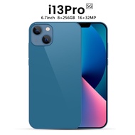 🔥iP13pro（8+256G）Androidโทรศัพท์มือถือ1 โทรศัพท์มือถือ5g โทรศัพท์ 256GB โทรศัพท์มือถือถูกๆ 6.7นิ้ว Mobile phone ใช้แอพธนาคารได้ สมาร์ทโฟน 16+32MP โทรศัพท์มือถือ -NO1