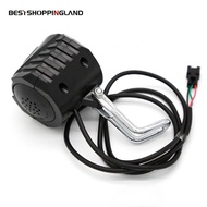 Black Electric Mountain Bicycle Headlight eBike Front Light Horn IP54 Waterproof