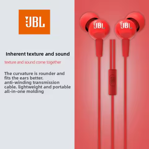 JBL C100SI Original Authentic Wired In Ear Headphones Sports Headphones 3.5mm Jack interface Built-i