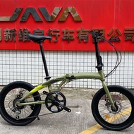 ALLOY BRAKE  ✉☽JAVA ZELO Folding Bicycle Foldable Bike Aluminum Alloy 20 inch Disc Brake 7 Speed Ultra Light Portable Ur