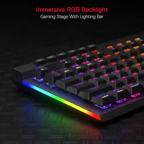 Redragon K580 PRO Wireless RGB Gaming Keyboard, 3-Modes 104 Keys Mechanical Keyboard Hot-Swap Socket