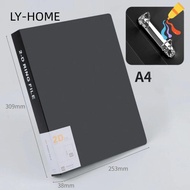 LIAOYING Binder File Folder, D-shaped Office Document Transparent Folder, Plastic 2 Holes Lever Arch