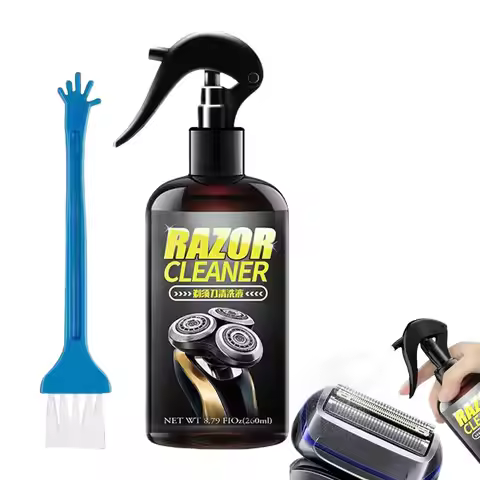 Electric Shaver Cleaning Solution 260ml Odorless Razor Cleaner Spray Non-Greasy Finish Rust Preventi