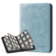 Trading Card Binder, 9 Side Loading Pocket Card Album Hold Up to 540 Cards, Zipper Binder for Cards 
