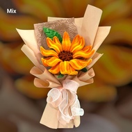 BUNGA JUMBO SUNFLOWER FUZZY WIRE