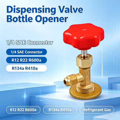 1 Pcs Dispensing Valve Bottle Opener 1/4 SAE Connector Mayitr Refrigerant Bottle Can Tap for R12 R22