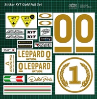 [Dijual] Sticker Helm Kyt Full Set Gold Leopard