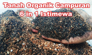 Malaysia Stock Tanah Baja Organik Campuran 6 in 1 Garden Compost Organic Soil Tanah Tanaman Pokok Bunga Biji Benih Sayur Plant Flower