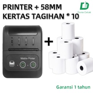 PRINTER KASIR 58mm Printer Thermal alat print resi support Android/ios/Windows Bluetooth +USBfree gi