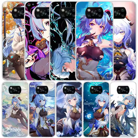 Genshin Impact Ganyu Phone Case For Xiaomi Poco F7 Ultra X5 X6 X7 Pro M7 Redmi 15C 15 13C 13 12C 12 