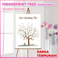 Fresh Finds Canvas Wedding Tree Fingerprint Guest Book 50X70 Cm Canvas Fingerprint Tree Painting