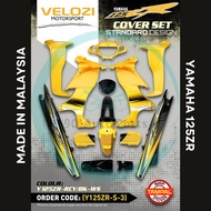 YAMAHA 125ZR Y125ZR BODY COVER SET SIAP TAMPAL STICKER YELLOW BLACK KUNING RAJA HITAM VELOZI MOTOR