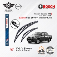 Nissan Navara D40 2008-2015 (24"/18") Bosch Advantage Wiper Set Front Windshield Kereta D40 Accessor