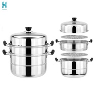 【in stock】steamer 3 layer stainless JH Steamer 3 Layer Siomai Steamer Stainless Steel Cooking Pot K