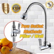 Kim.S Kitchen Sink Faucet Stainless Steel SUS304 Flexible Rotating Tap kepala Pipe Air Basin Tap