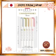 SHIPS FROM JAPAN Zebra Highlighter, Mile Liner, Natural Mild, 5-Color Set, WKT7-5C-NTC (× 2)