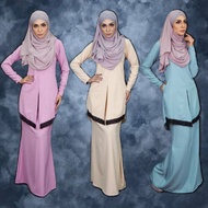 [ XXS - 10XL ] Kebarung Moden . Baju Kurung Sedondon Raya Muslimah Plus Size . Baju Nikah Kahwin Bridesmaid Marea (H)