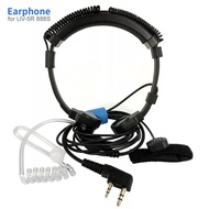 Throat Microphone Earpiece Mic 2-Pin PTT For Baofeng UV5R Radio Walkie Talkie