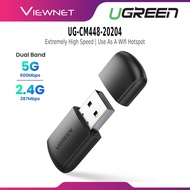 UGREEN CM448 AC650 DUAL BAND USB-A WIFI ADAPTER WIRELESS DONGLE WITH LED INDICATOR (UG-CM448-20204) 