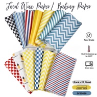 Wax Paper 25 Pcs Korean Bento Cake Baking Paper DF55656