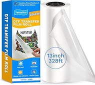 Yamation DTF Transfer Film Roll: 13 Inch x 328 Feet Glossy Clear PET Paper Cold Peel Direct to Film 