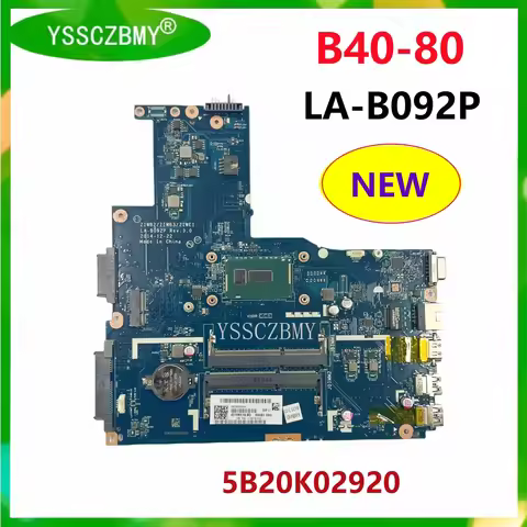 NEW ZIWB2 LA-B092P Motherboard For lenovo B40-70 B40-80 Laptop Motherboard 5B20K02920 With 3825U CPU