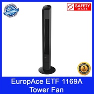 EuropAce ETF 1169A Tower Fan. Room Temperature Display. 3 Speed Selection. 3 Wind Modes. Safety Mark Approved. 1Yr Wty/