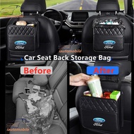Leather Car Seat Back Organizer Car Storage Car Interior Accessories For Ford Ranger Fiesta Focus Mustang Ranger Raptor Ecosport Ranger Wildtrak Everest