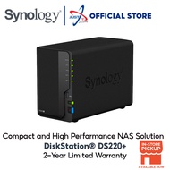SYNOLOGY DS220+ NAS DiskStation 2-Bays with Dual Core CPU, 2GB Memory, 2-Bays NAS Data BackUp Storag