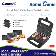 Cornell CSME1105S 3-in-1 Waffle, Donut & Sandwich Maker Non-Stick Coating Plate
