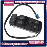 【ในสต็อก】 * พร้อมสต็อก * สวิตช์กระจกไฟฟ้ารถยนต์ที่ทนทานสำหรับ Mercedes-Benz W203 C-Class C230 C350 C