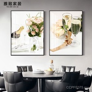 American Style Restaurant Champagne American Decorative Painting Wall Restaurant Modern Simple New H