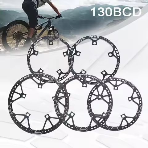 BUCKLOS Folding Bike Chainring Aluminum Alloy 130BCD Bicycle Chainwheel 45T 47T 53T 56T 58T BMX Chai