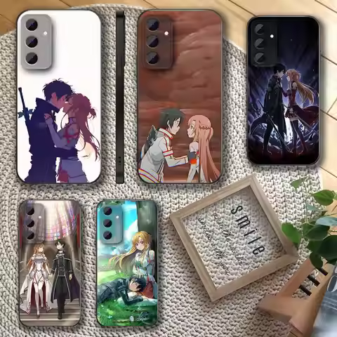 S-Sword Art O-Online Phone Case For Samsung S 25,24,23,22,30,21,10,9,Ultra,Plus,Lite,FE,4,5 G Soft B