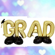 49 inches Stand GR 45 inches Stand AD Congrats Grad Graduation Graduated party aluminum foil balloon